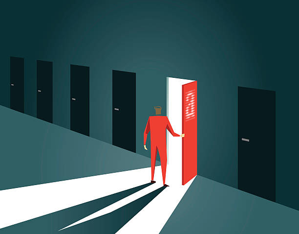 Image depicting client walking through secret login door